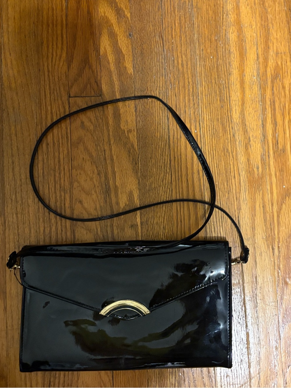 π₯π 2/$15ππ₯ vintage patent (faux?) leather 2-way purse/clutch π